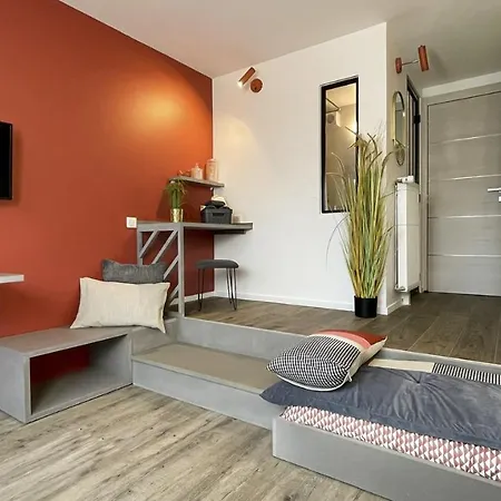 Appartement Homey - Studio Terracotta Avec Balcon - Coucher De Soleil - Hyper Centre - Aux Portes De Geneve *